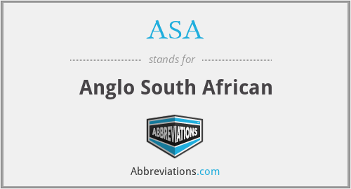 ASA - Anglo South African