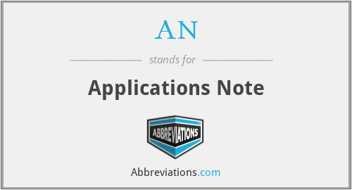 AN - Applications Note