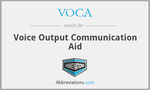 VOCA - Voice Output Communication Aid