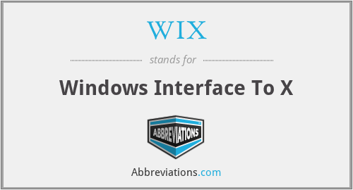 WIX - Windows Interface To X