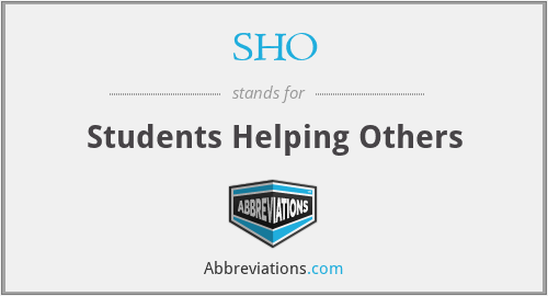 SHO - Students Helping Others