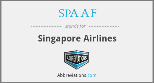 SPAAF - Singapore Airlines