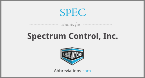 SPEC - Spectrum Control, Inc.