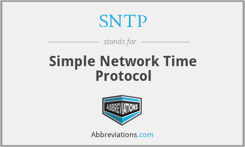 SNTP - Simple Network Time Protocol