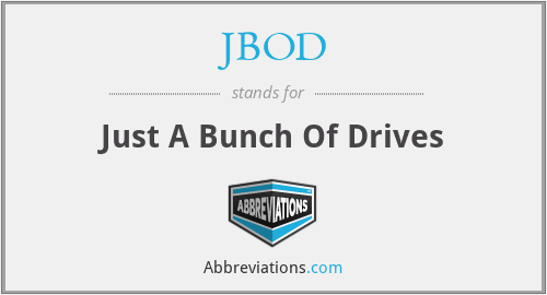 JBOD - Just A Bunch Of Drives