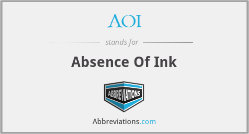AOI - Absence Of Ink