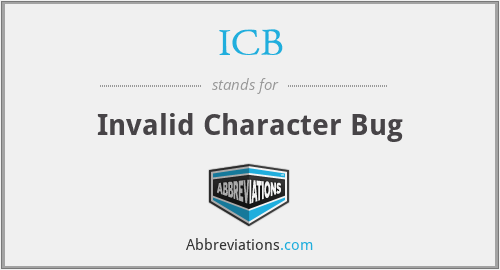 ICB - Invalid Character Bug