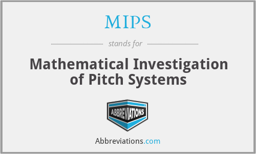 MIPS - Mathematical Investigation of Pitch Systems