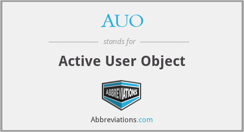 AUO - Active User Object