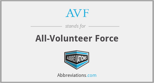 AVF - All-Volunteer Force