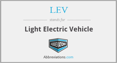 LEV - Light Electric Vehicle