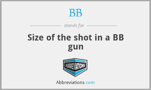 BB - Size of the shot in a BB gun