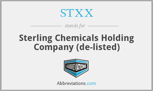 STXX - Sterling Chemicals Holding Company (de-listed)