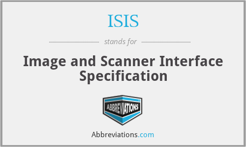 ISIS - Image and Scanner Interface Specification