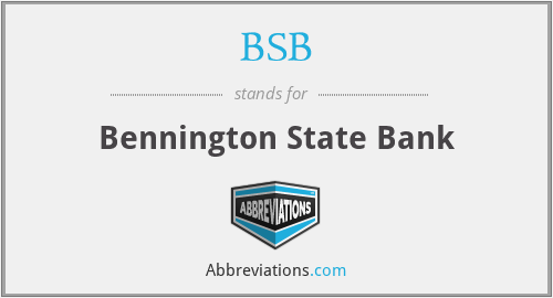 BSB - Bennington State Bank