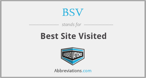 BSV - Best Site Visited