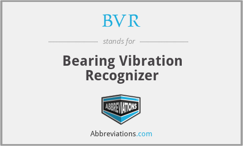 BVR - Bearing Vibration Recognizer