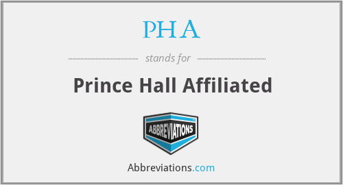 PHA - Prince Hall Affiliated