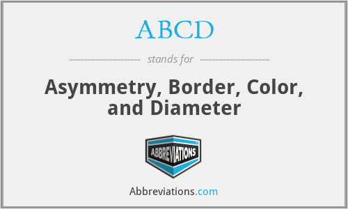 ABCD - Asymmetry, Border, Color, and Diameter