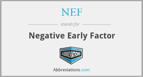 NEF - Negative Early Factor