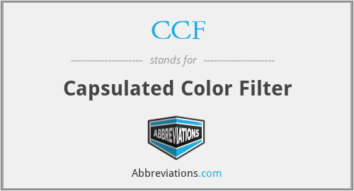 CCF - Capsulated Color Filter