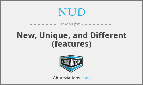 NUD - New, Unique, and Different (features)