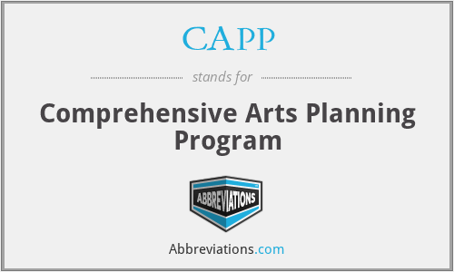 CAPP - Comprehensive Arts Planning Program