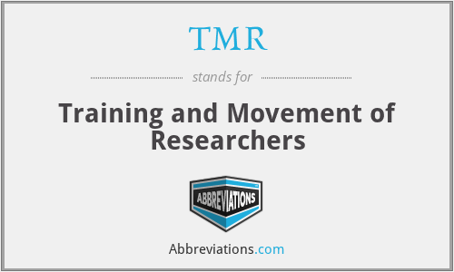 TMR - Training and Movement of Researchers