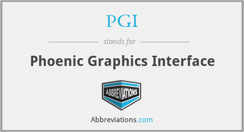 PGI - Phoenic Graphics Interface