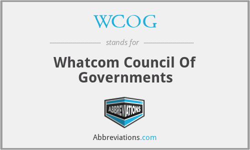 WCOG - Whatcom Council Of Governments