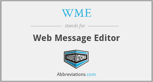 WME - Web Message Editor