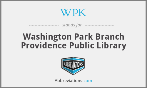 WPK - Washington Park Branch Providence Public Library