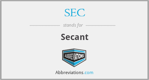 SEC - Secant