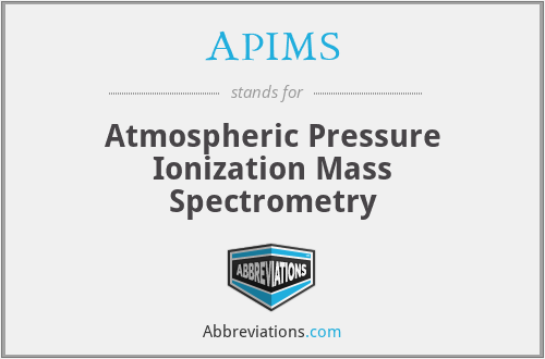APIMS - Atmospheric Pressure Ionization Mass Spectrometry