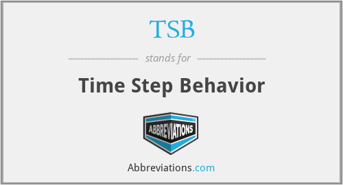 TSB - Time Step Behavior