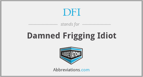 DFI - Damned Frigging Idiot
