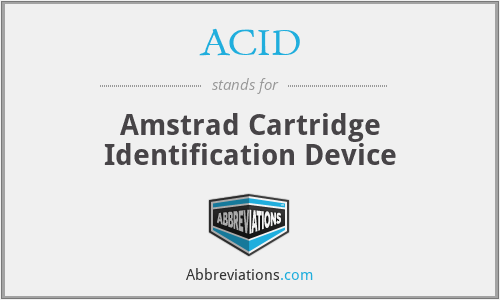 ACID - Amstrad Cartridge Identification Device