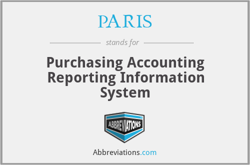 PARIS - Purchasing Accounting Reporting Information System