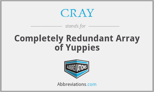 CRAY - Completely Redundant Array of Yuppies