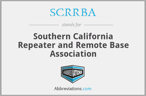 SCRRBA - Southern California Repeater and Remote Base Association