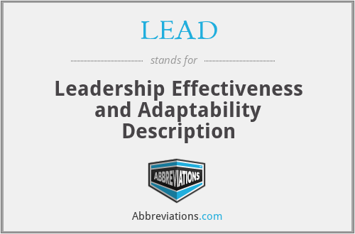 LEAD - Leadership Effectiveness and Adaptability Description