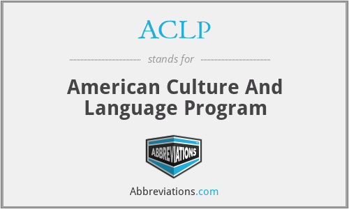 ACLP - American Culture And Language Program