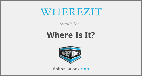 WHEREZIT - Where Is It?
