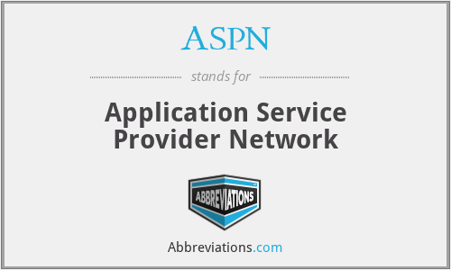 ASPN - Application Service Provider Network