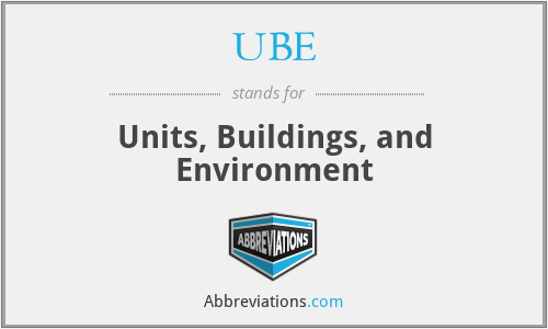UBE - Units, Buildings, and Environment