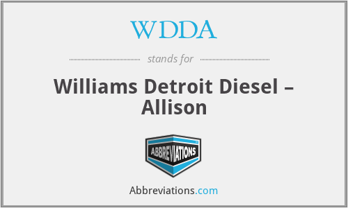 WDDA - Williams Detroit Diesel – Allison