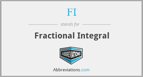 FI - Fractional Integral