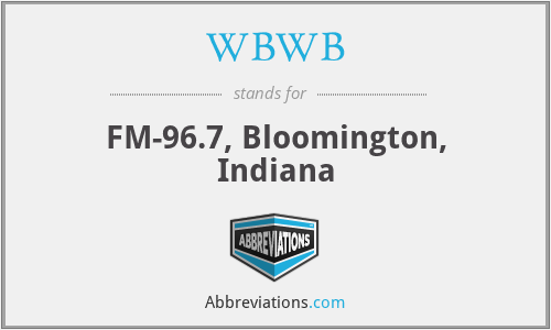 WBWB - FM-96.7, Bloomington, Indiana