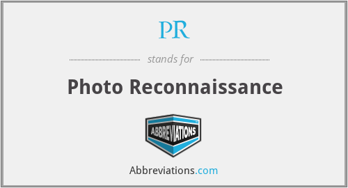 PR - Photo Reconnaissance