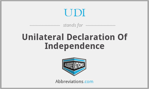 UDI - Unilateral Declaration Of Independence